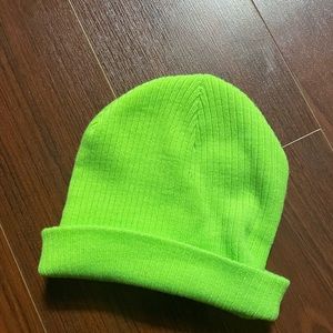 NWOT forever 21 neon green beanie